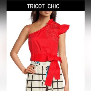 TRICOT CHIC
Laser Cut Out Kaleidoscope Pattern
Asymmetric One Shoulder, Size 6
